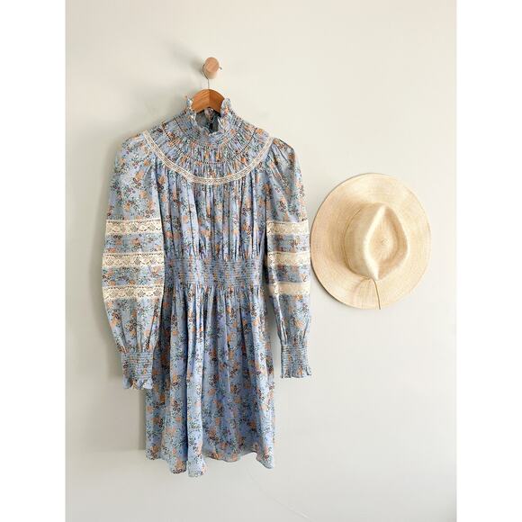 Hunter Bell | NWT Ryan Dress Ditsy Blue Floral | Sz XS - Picture 2 of 11